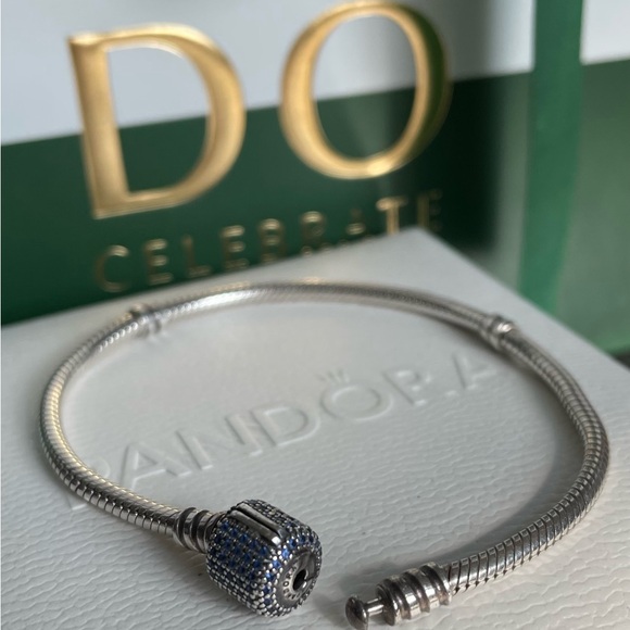Pandora Jewelry - Pandora Sapphire Blue Crystal Clasp Bracelet